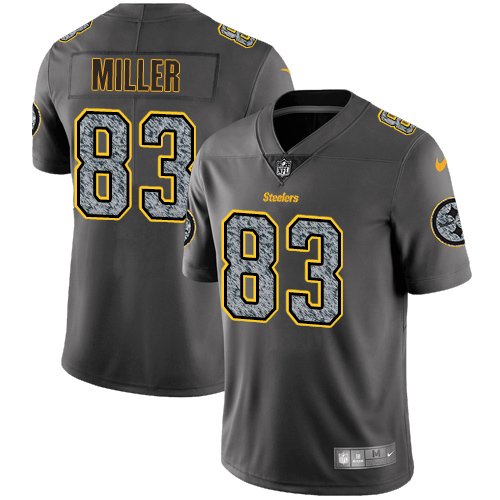 Nike Pittsburgh Steelers #83 Heath Miller Gray Static Men's Stitched NFL Vapor Untouchable Limited Jersey