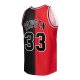 Men's Chicago Bulls Scottie Pippen Mitchell & Ness Red/Black Hardwood Classics 1997/98 Split Swingman Jersey