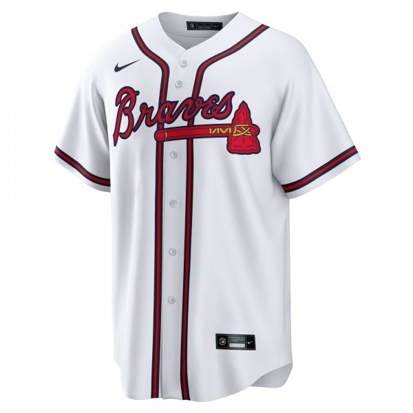 Men's Atlanta Braves Ozzie Albies Nike White Home Replica Player Name Jersey