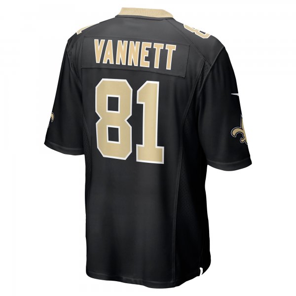 Men's New Orleans Saints Nick Vannett Nike Black Game Jersey