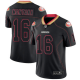 San Francisco 49ers #16 Joe Montana Lights Out Black Men's Stitched NFL Limited Rush Jersey