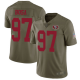 San Francisco 49ers #97 Nick Bosa Olive Men's Stitched Nike NFL Limited 2017 Salute To Service Jersey