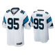 Men's #95 Derrick Brown Carolina Panthers White 2020 NFL Draft Game Jersey