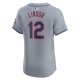 Men's New York Mets Francisco Lindor Nike Gray Road Elite Player Jersey