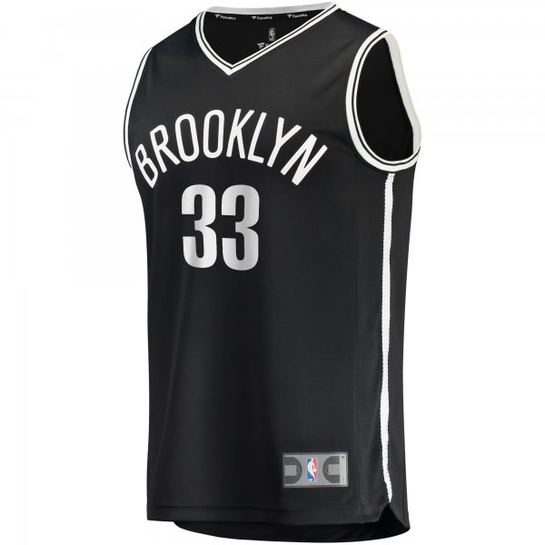 Men's Brooklyn Nets Nicolas Claxton Fanatics Black Fast Break Player Jersey - Icon Edition