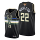 Men's Nike Milwaukee Bucks #22 Khris Middleton 2021 NBA Finals Statement Edition Black Jersey