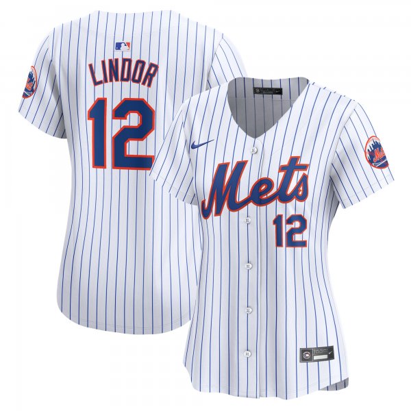 Women's New York Mets Francisco Lindor Nike White Home Limited Player Jersey