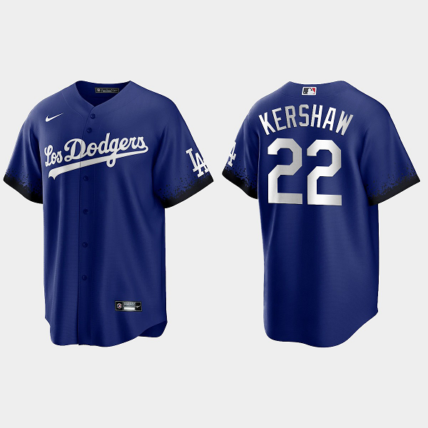 Los Angeles Dodgers Clayton Kershaw 2021 City Connect Replica Jersey - Royal