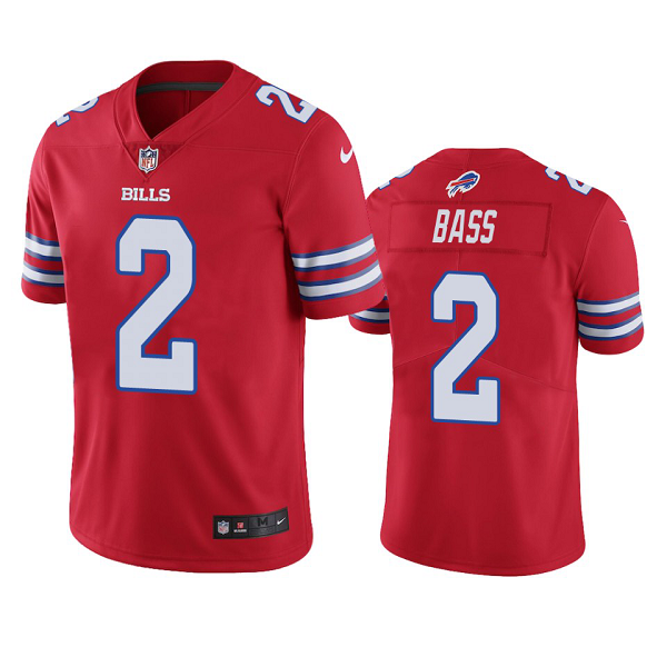 Men's Buffalo Bills #2 Tyler Bass Color Rush Limited Red Jersey