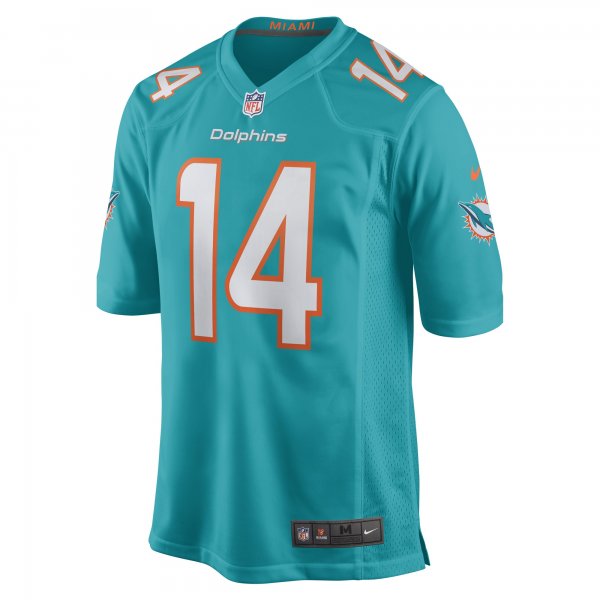 Men's Miami Dolphins Trent Sherfield Nike Aqua Game Player Jersey