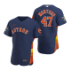 Men's Houston Astros Rafael Montero Navy 2022 World Series Flex Base Jersey