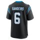 Men's Carolina Panthers Miles Sanders Nike Black Game Player Jersey