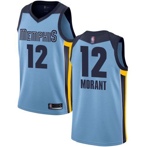 Memphis Grizzlies #12 Ja Morant Light Blue Women's NBA Swingman Statement Edition Jersey