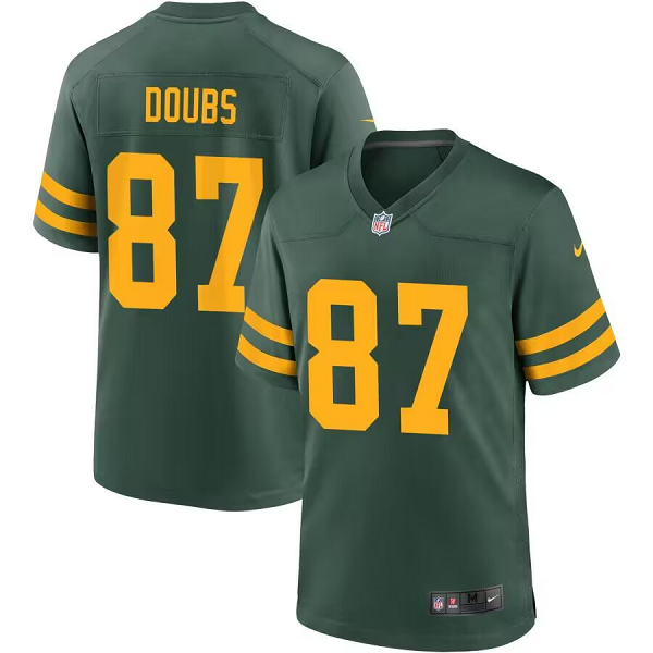 Youth Green Bay Packers Nike Green Alternate #87 Romeo Doubs Jersey