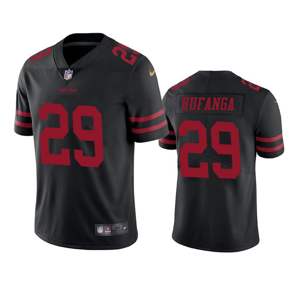 Men's Talanoa Hufanga #29 San Francisco 49ers Black Vapor Limited NFL Jersey