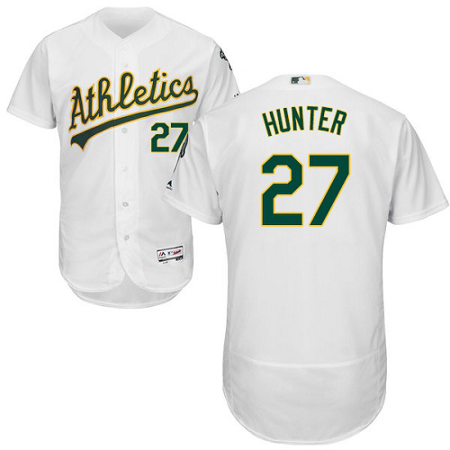 Oakland Athletics #27 Catfish Hunter White Flexbase Collection Stitched MLB Jersey