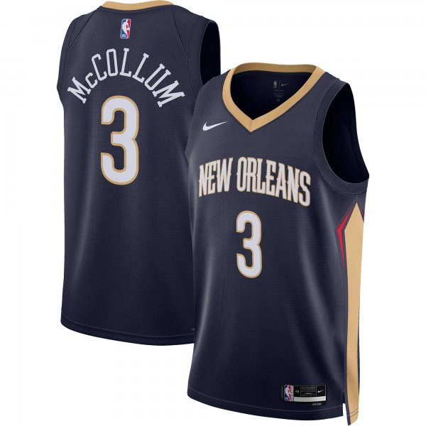 Unisex New Orleans Pelicans C.J. McCollum Nike Navy Swingman Jersey - Icon Edition