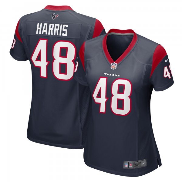 Women's Houston Texans Christian Harris Nike Navy Game Player Jersey