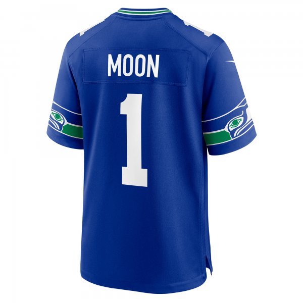 Men's Seattle Seahawks Warren Moon Nike Royal Throwback Retired Player Game Jersey