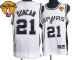 Men's San Antonio Spurs #21 Tim Duncan Stitched White Finals Patch NBA Jersey