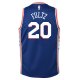 Youth Philadelphia 76ers Markelle Fultz Nike Blue Swingman Jersey - Icon Edition