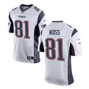 Men's New England Patriots #81 Randy Moss Retired White Stitched NFL Nike Game Jersey