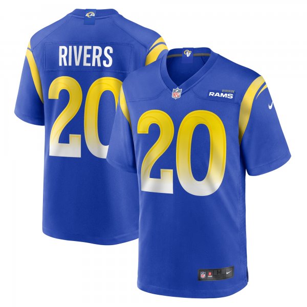 Men's Los Angeles Rams Ronnie Rivers Nike  Royal Team Game Jersey