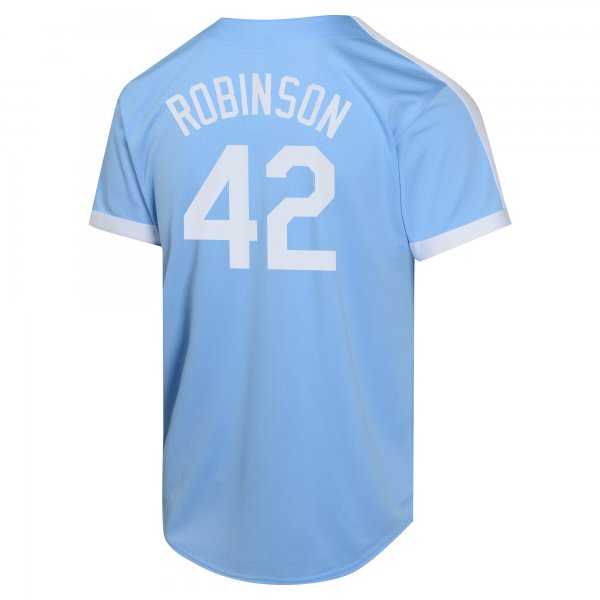 Youth Brooklyn Dodgers Jackie Robinson Nike Light Blue Cooperstown Collection Limited Player Jersey