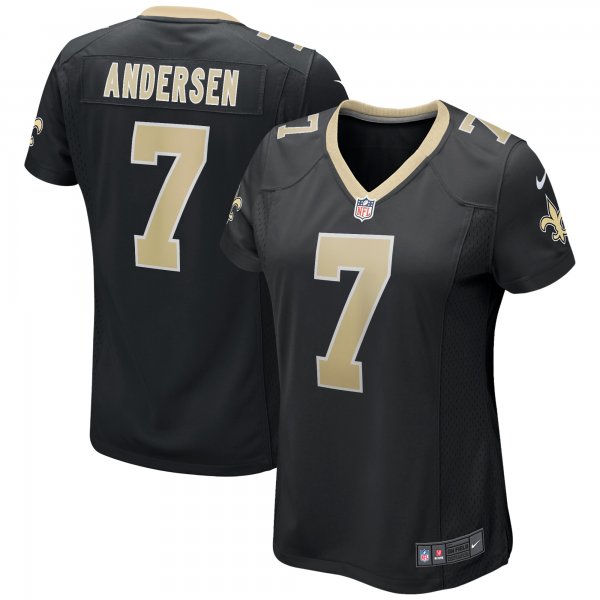 Women's New Orleans Saints Morten Andersen Nike Black Game Retired Player Jersey