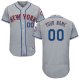 New York Mets Gray Flex Base Men's Customized MLB Jersey