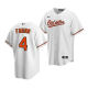 Men's Baltimore Orioles #4 Jud Fabian 2022 MLB Draft Jersey White Home