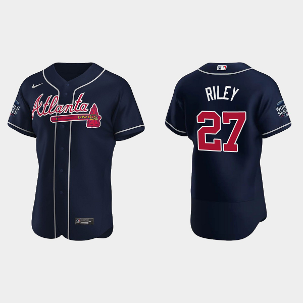 Austin Riley Atlanta Braves 2021 World Series MLB Flexbase Jersey - Navy