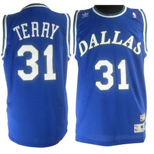 Men's Dallas Mavericks #31 Jason Terry Blue Stitched Throwback NBA Jersey