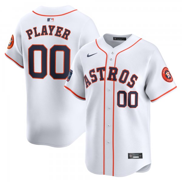 Men's Houston Astros Nike White 2024 MLB World Tour Mexico City Series Home Limited Pick-A-Player Custom Jersey