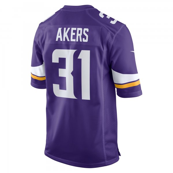 Men's Minnesota Vikings Cam Akers Nike  Purple  Game Jersey