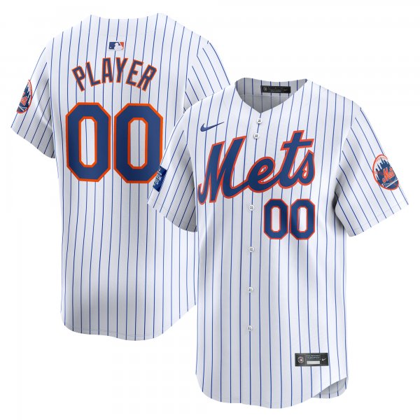 Men's New York Mets Nike White 2024 MLB World Tour London Series Home Pick-A-Player Custom Limited Jersey