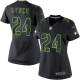 Nike Seattle Seahawks #24 Marshawn Lynch Black Impact Women's Stitched NFL Limited Jersey