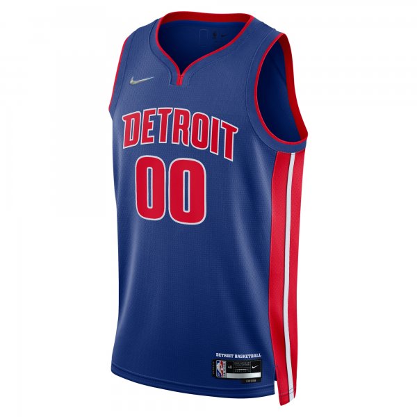 Men's Detroit Pistons Nike Blue 2021/22 Diamond Swingman Custom Jersey - Icon Edition