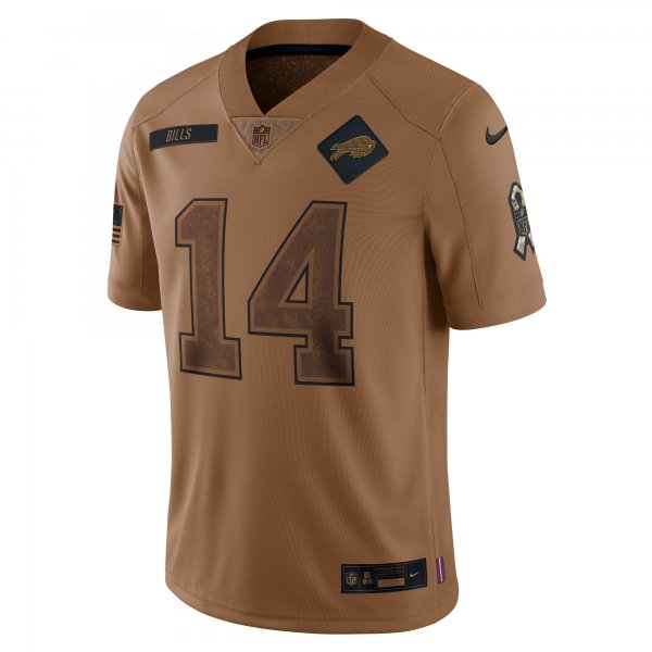 Men's Buffalo Bills Stefon Diggs Nike Brown 2023 Salute To Service Limited Jersey