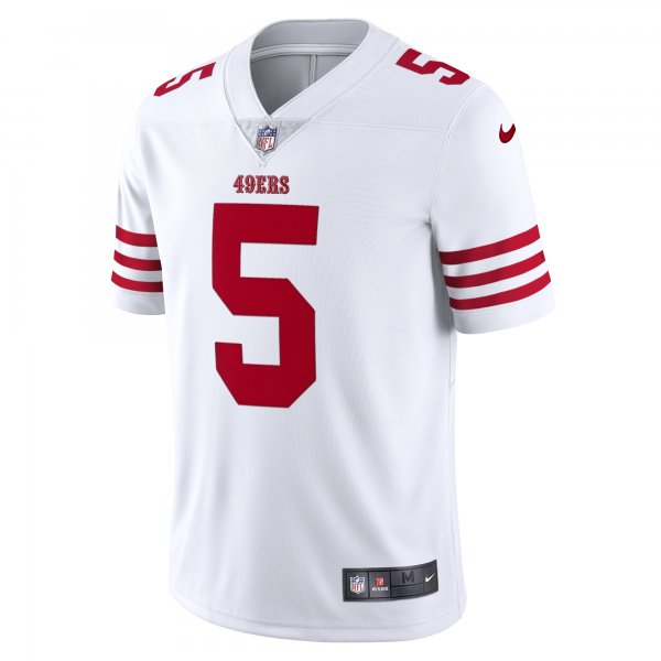 Men's San Francisco 49ers Trey Lance Nike White Vapor Limited Jersey