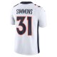 Men's Denver Broncos Justin Simmons Nike White  Vapor Untouchable Limited Jersey