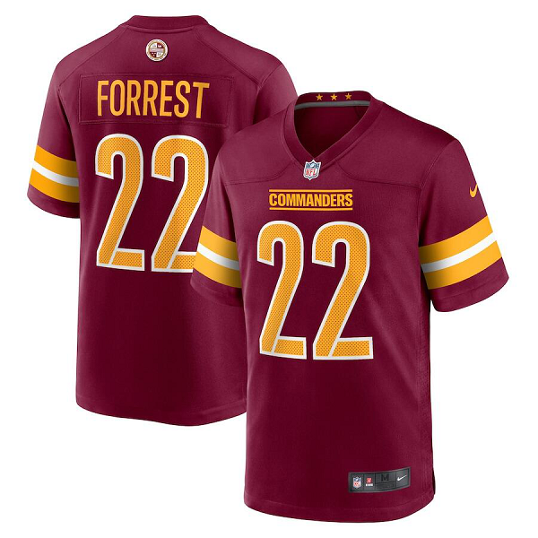 Men's Washington Commanders #22 Darrick Forrest Nike Burgundy Game Player NFL Jersey