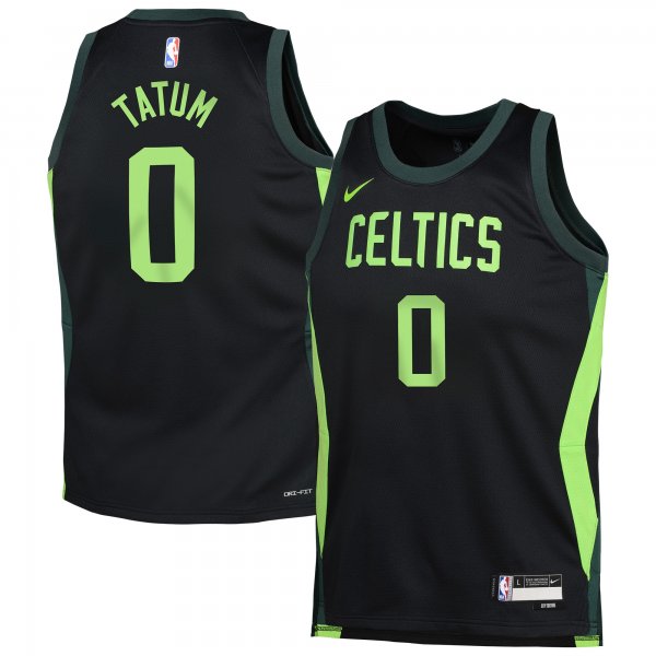 Jayson Tatum #0 Boston Celtics Nike Youth 2024/25 Swingman City Edition Black Player Jersey