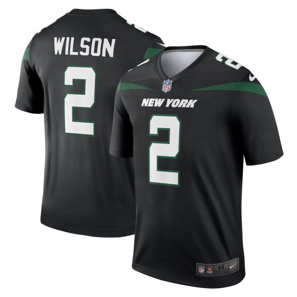 Men's New York Jets Zach Wilson Nike Black Legend Jersey