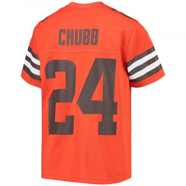 Youth Cleveland Browns Nick Chubb Nike Orange Inverted Team Game Jersey