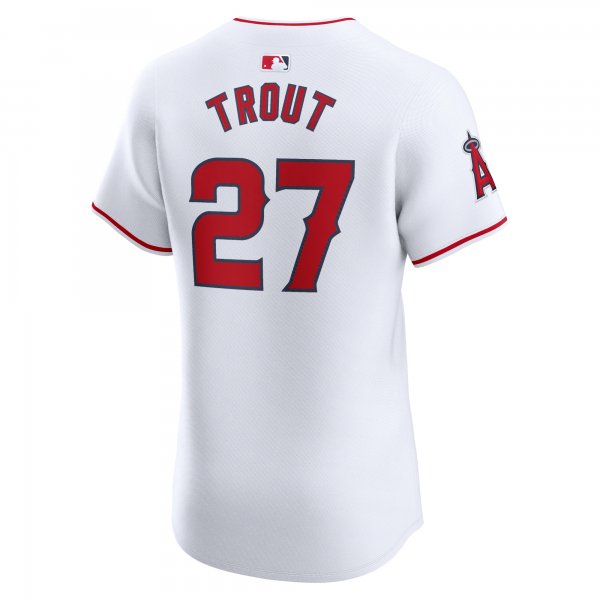 Men's Los Angeles Angels Mike Trout Nike White Home Elite Player Jersey