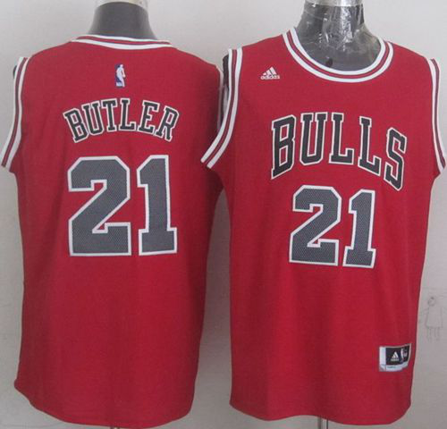 Men's Chicago Bulls #21 Jimmy Butler Revolution 30 Red Stitched NBA Jersey