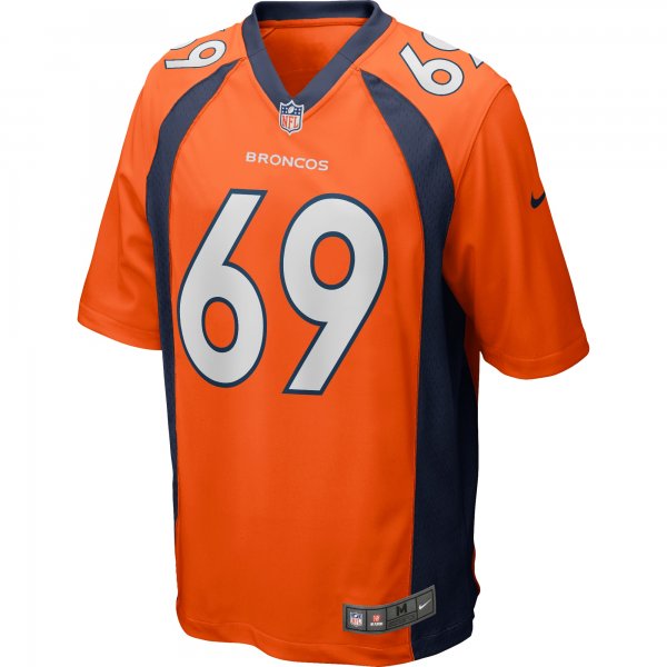 Men's Denver Broncos Mark Schlereth Nike Orange Game Retired Player Jersey