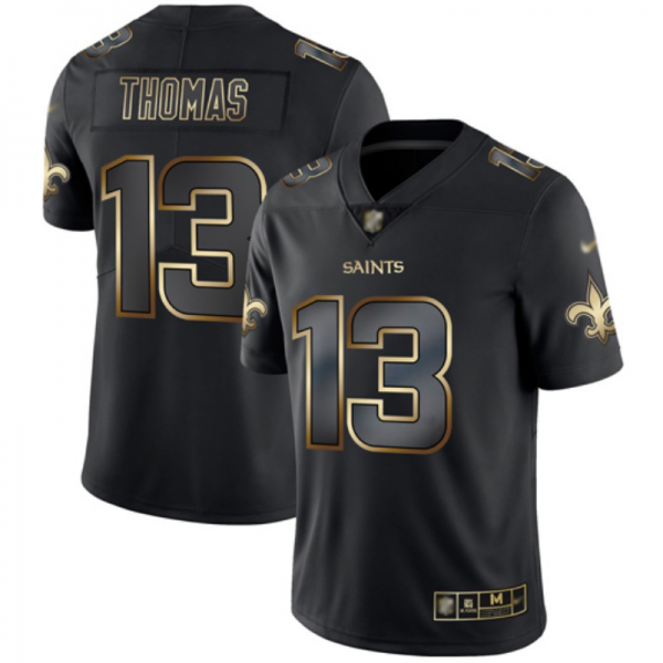 New Orleans Saints #13 Michael Thomas Black/Gold Men's Stitched NFL Vapor Untouchable Limited Jersey