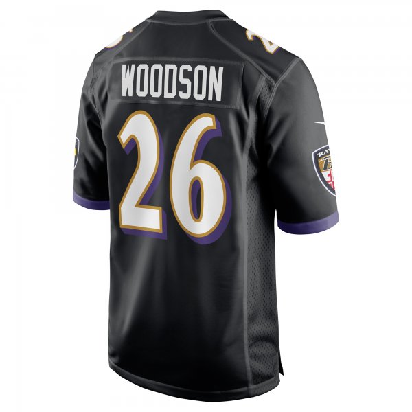 Men's Baltimore Ravens Rod Woodson Nike Black Retired Player Jersey